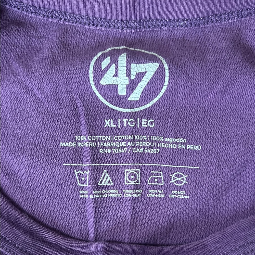 University of Washington Crewneck Short Sleeve Tee in Purple - Picture 2 of 3